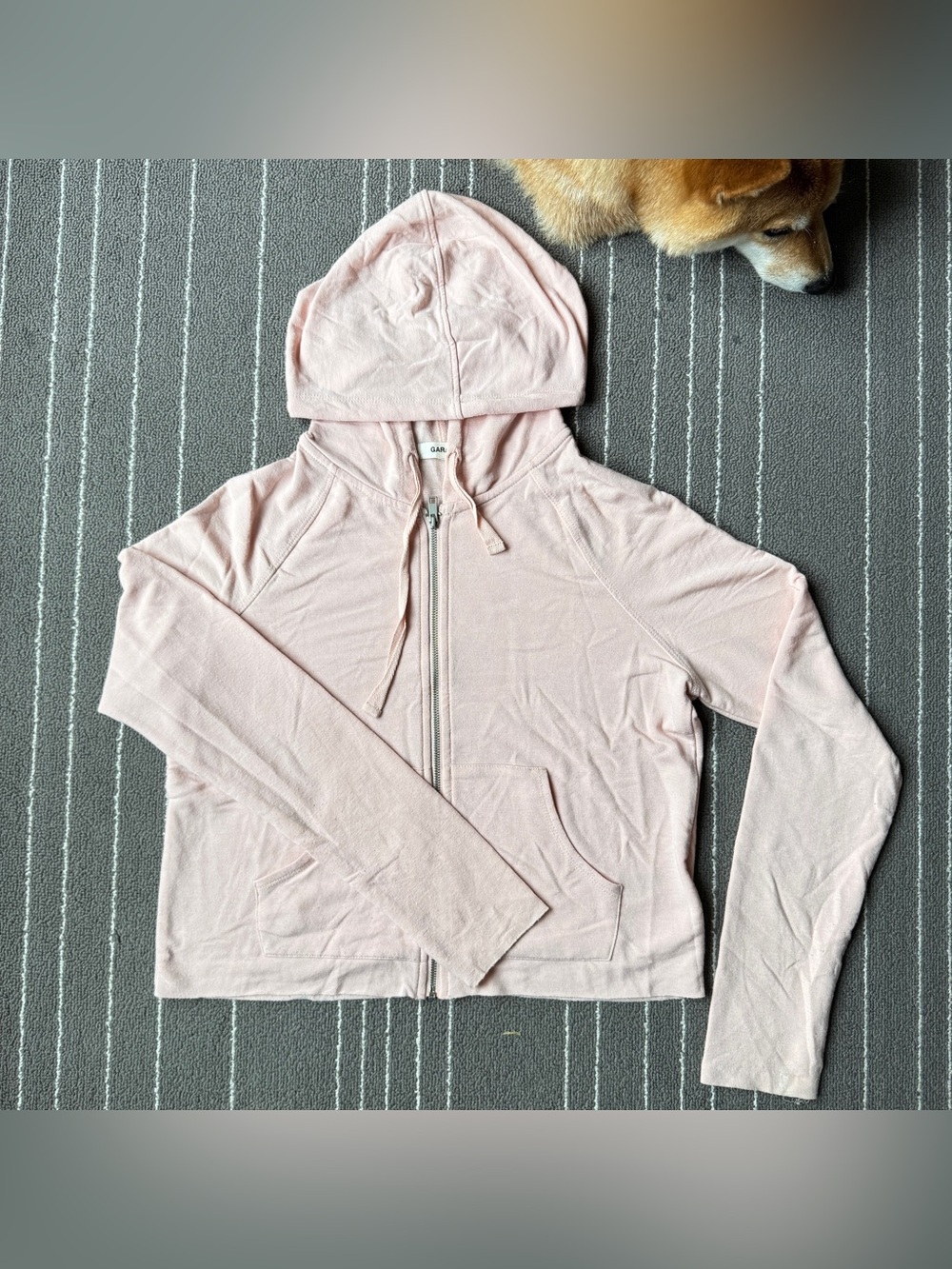 Garage Light Pink Zip-Up Hoodie